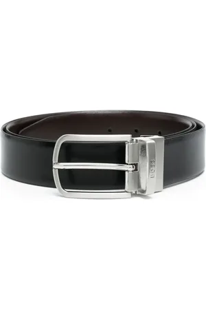 HUGO BOSS Ceinture en cuir à logo gravé