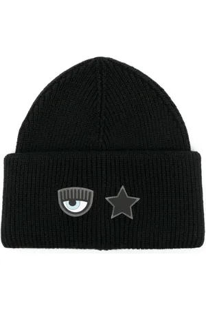 Chiara Ferragni Bonnet nervuré à patch logo