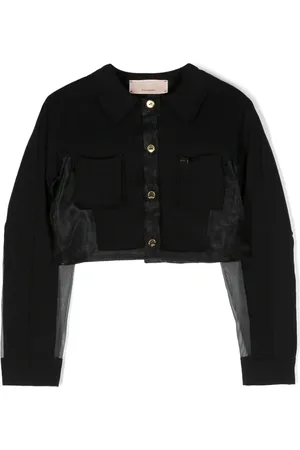 Elisabetta Franchi Chemise crop à empiècements