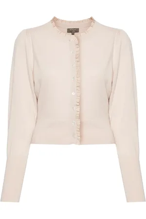 N.PEAL Cardigan en cachemire à volants