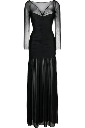 Atu Body Couture Robe longue à manches transparentes