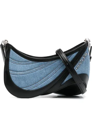 MUGLER Petit sac en jean Spiral Curve 01