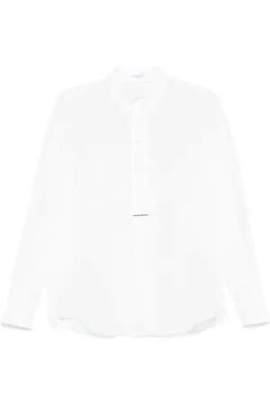 Brunello Cucinelli Blouse en soie à ornements métalliques