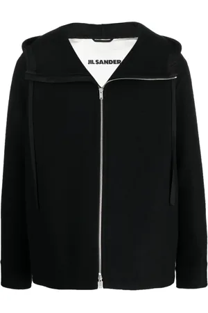 Jil Sander Veste en laine vierge à capuche