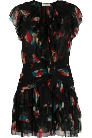 ULLA JOHNSON Robe courte Zina à imprimé graphique