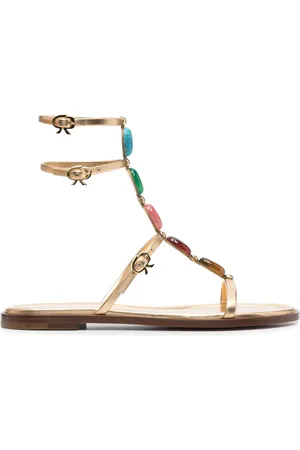 Gianvito Rossi Sandales à ornements de pierres