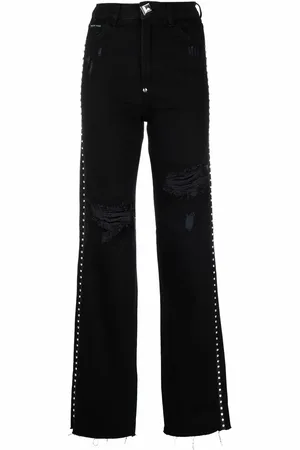 Philipp Plein Jean droit à ornements en cristal