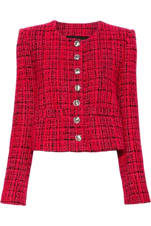 Patrizia Pepe Veste en tweed à col rond