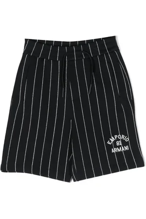 Emporio Armani Short rayé à logo brodé
