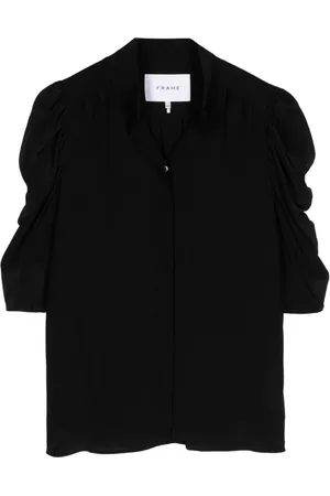 Frame Blouse en soie à fronces