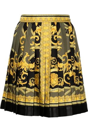 VERSACE Jupe en soie La Coupe des Dieux à design plissé