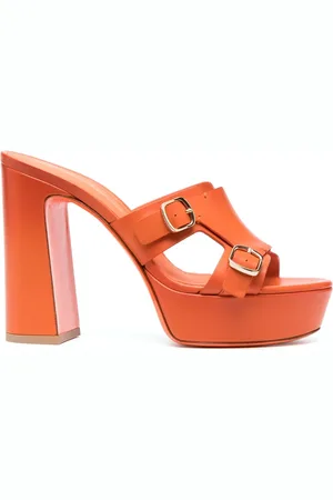 santoni Sandales en cuir à plateforme 115 mm