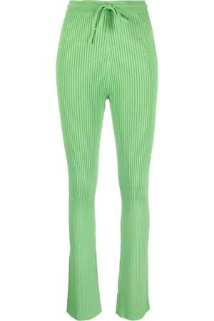 Nanushka Pantalon évasé Cornelie en maille nervurée