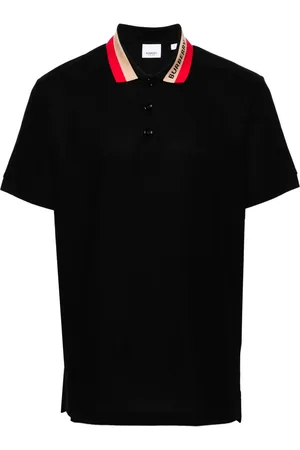 Burberry Polo en coton à col contrastant