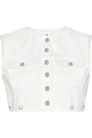 Courrèges Gilet en jean à coupe crop
