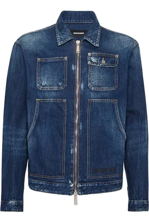Dsquared2 Veste en jean à fermeture zippée