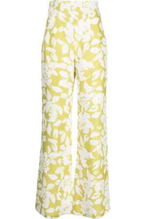 Bambah Pantalon en lin Lilly à coupe évasée