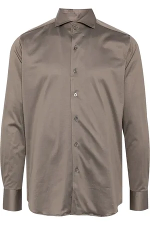 CANALI Chemise en coton à manches longues