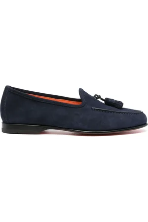 santoni Mocassins à glands en daim