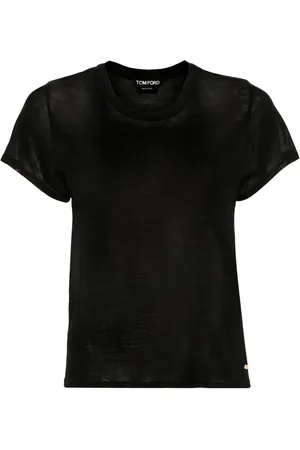 Tom Ford Chemise en soie à plaque logo