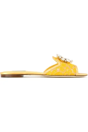 Dolce & Gabbana Sandales en dentelle à détail de cristaux