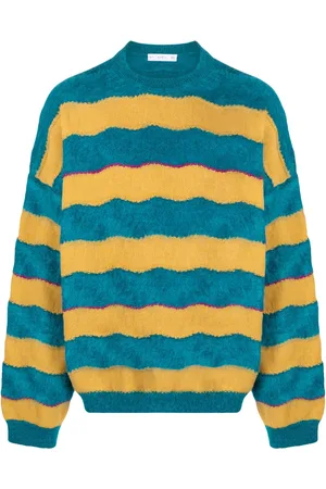 Avril 8790 Sweat rayé à effet épaules tombantes