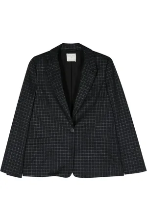FORTE FORTE Blazer boutonné à motif grille