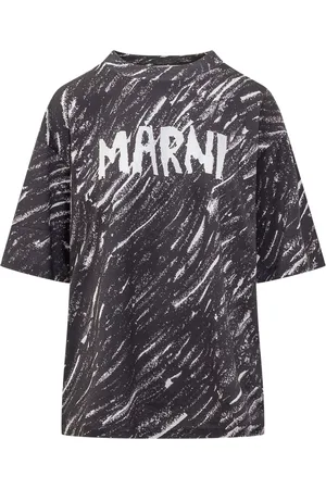 Marni T-shirt à logo Scribble