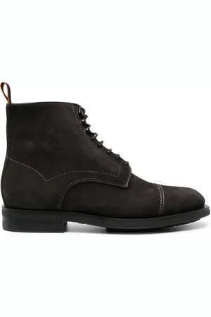santoni Bottines en daim à lacets