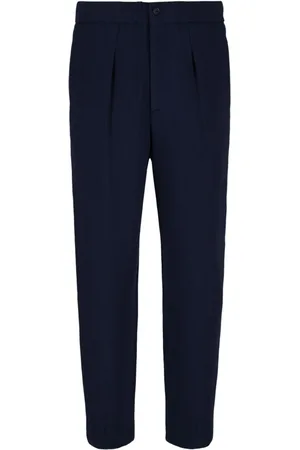 Giorgio Armani Pantalon en velours côtelé à coupe fuselée