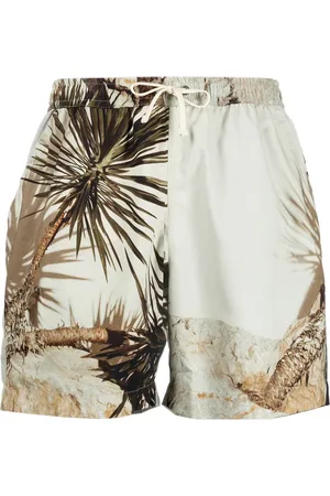 BLUE SKY INN Short de bain à imprimé palmier