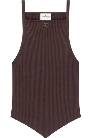 Courrèges Débardeur Pointy en maille nervurée