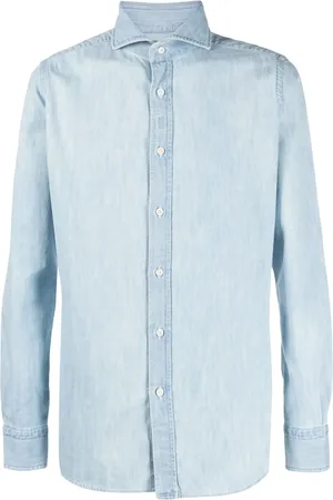 MOORER Chemise en coton à manches longues