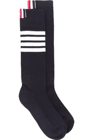 Thom Browne Chaussettes mi-mollet à 4 bandes signature