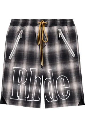 Rhude Short de sport à carreaux