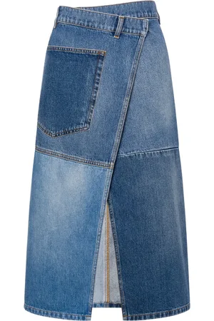 Serafini Jupe en jean à design asymétrique