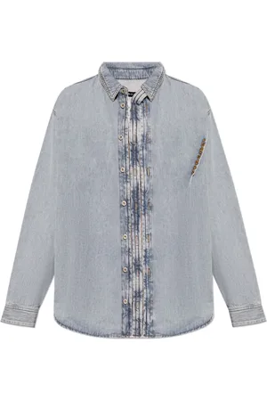 Y / PROJECT Chemise en jean à logo brodé