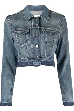Ganni Veste en jean à coupe crop