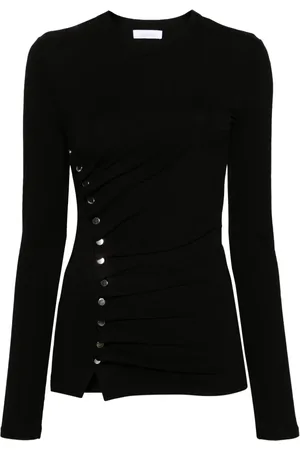 Paco rabanne T-shirt asymétrique à détails de clous