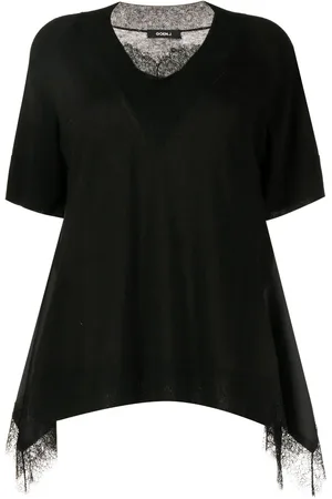 GOEN.J T-shirt à détail de dentelle