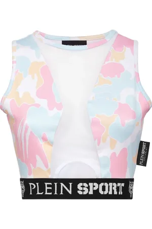 Philipp Plein Haut crop à imprimé camouflage