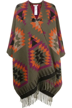 Woolrich Cape en laine mélangée à franges