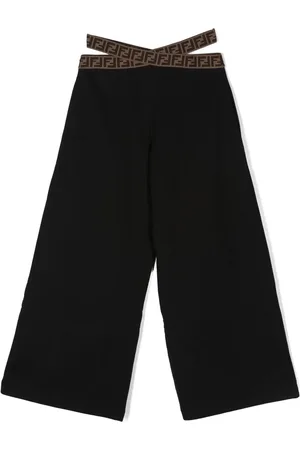 Fendi Pantalon ample à taille à logo