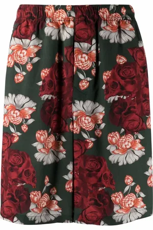 UNDERCOVER Bermuda à rose imprimée