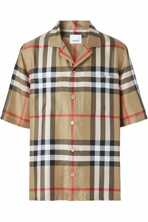 Burberry Chemise en soie à manches courtes