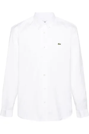 Lacoste Chemise en coton à patch logo
