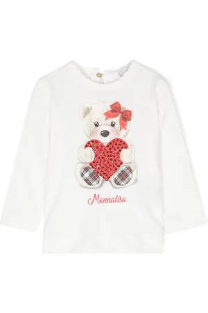 MONNALISA T-shirt en coton à imprimé Teddy Bear