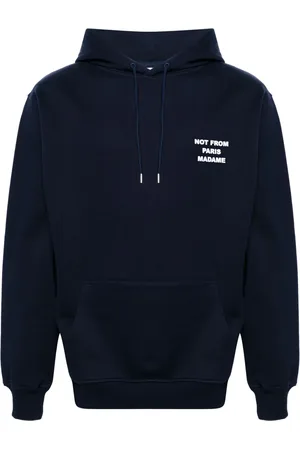 Drôle de Monsieur Hoodie en coton à slogan imprimé