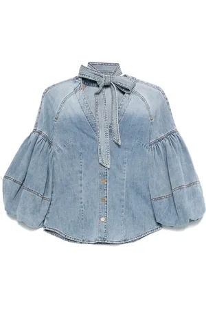 ZIMMERMANN Blouse en jean à détail noué
