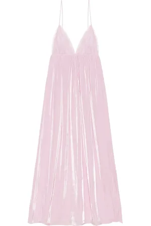 Ganni Robe longue à effet métallisé